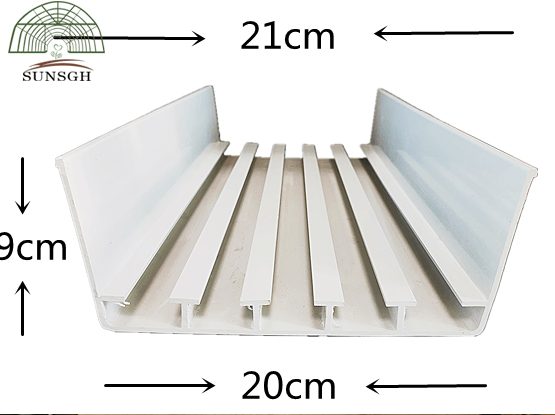 cucumber plants PVC gutter